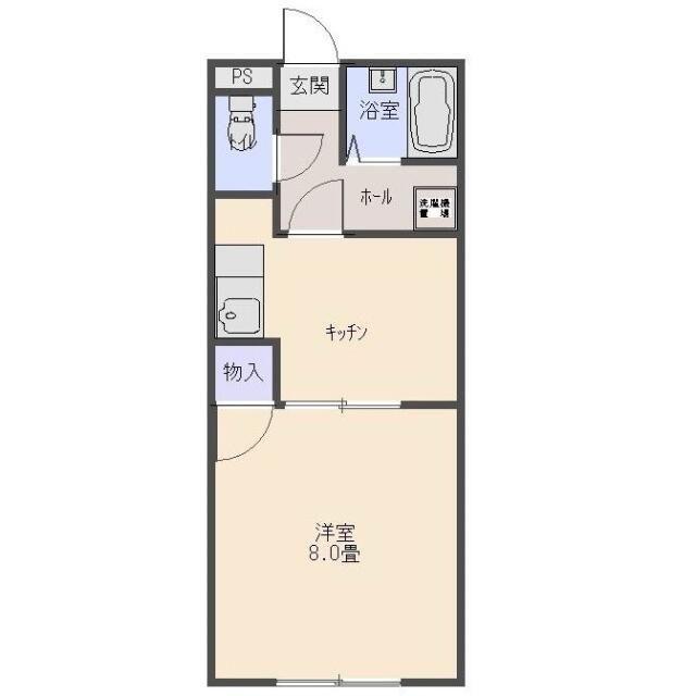 イーコンハイツ(1DK/1階)の間取り写真