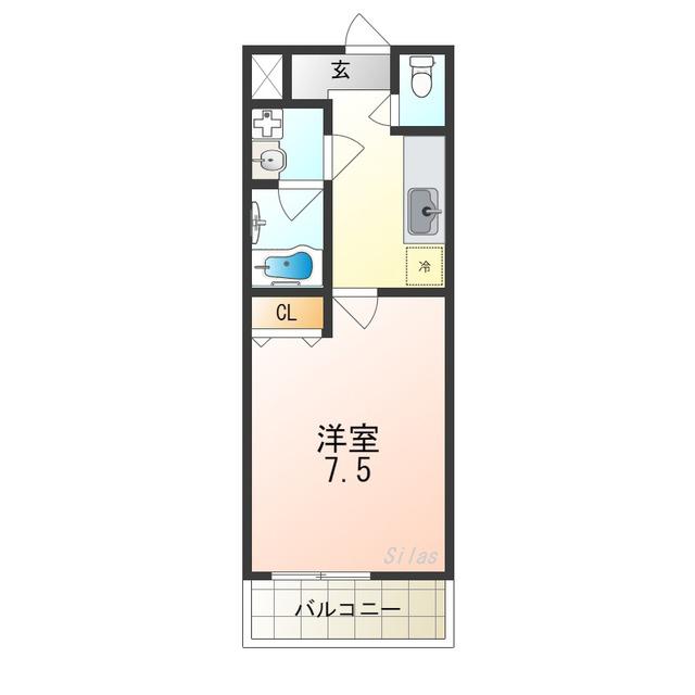 フジパレス ピーノ(1K/1階)の間取り写真
