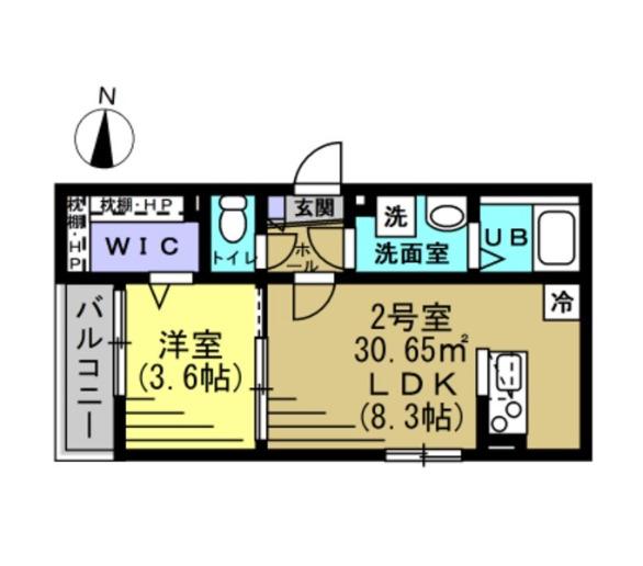 ウィステリア蘇我(1LDK/3階)の間取り写真