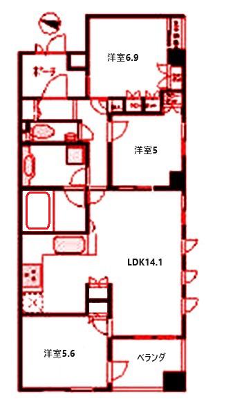 アルスたまプラーザエクスプレス(3LDK/4階)の間取り写真