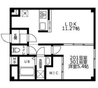 ウィズリー押上(1LDK/2階)の間取り写真