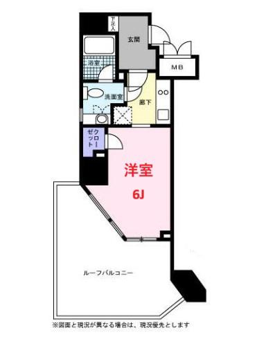 レジディア高輪桂坂(1K/5階)の間取り写真