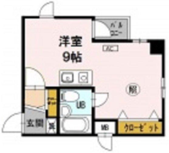 エミネンス北町(ワンルーム/2階)の間取り写真