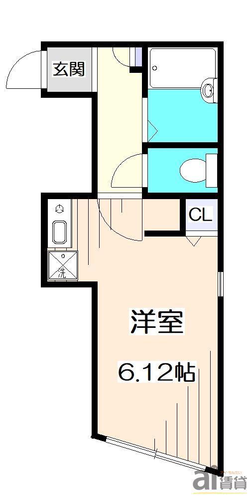 AIFORT.東武練馬(1K/1階)の間取り写真