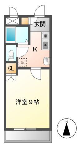 フォレストフィールド平針(1K/1階)の間取り写真