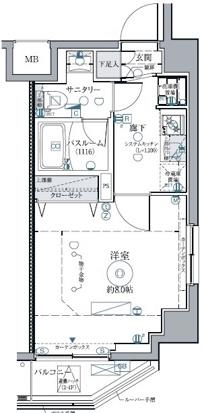 クレヴィスタ西馬込(1K/3階)の間取り写真