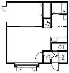 グレイトHOUSE(1LDK/2階)の間取り写真