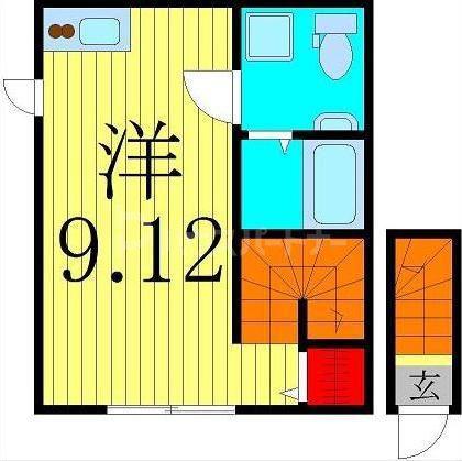 INDIVI(ワンルーム/3階)の間取り写真