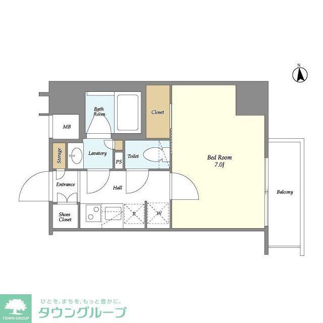 THE GRAND BLOSSOM(1K/2階)の間取り写真