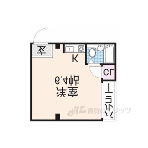 ハマンション枚方元町(ワンルーム/2階)の間取り写真