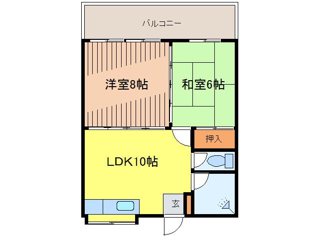 TMマンションII(2LDK/4階)の間取り写真