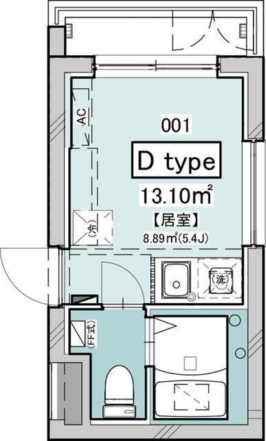 PROTO恵比寿III(ワンルーム/B1階)の間取り写真