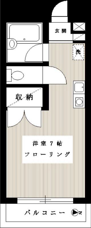 フローラマツノ(ワンルーム/2階)の間取り写真