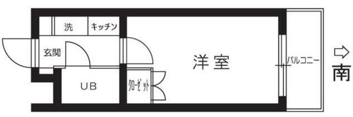 グレイスランド宮崎台(ワンルーム/1階)の間取り写真