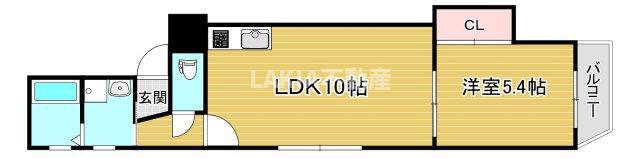 ルソレイユ(1LDK/3階)の間取り写真