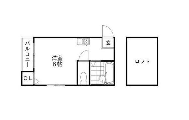 フローレンス姪浜(ワンルーム/2階)の間取り写真