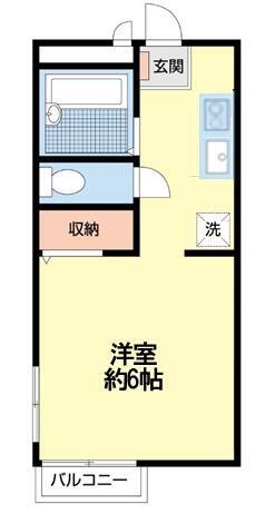 ヒルズ中野(ワンルーム/1階)の間取り写真