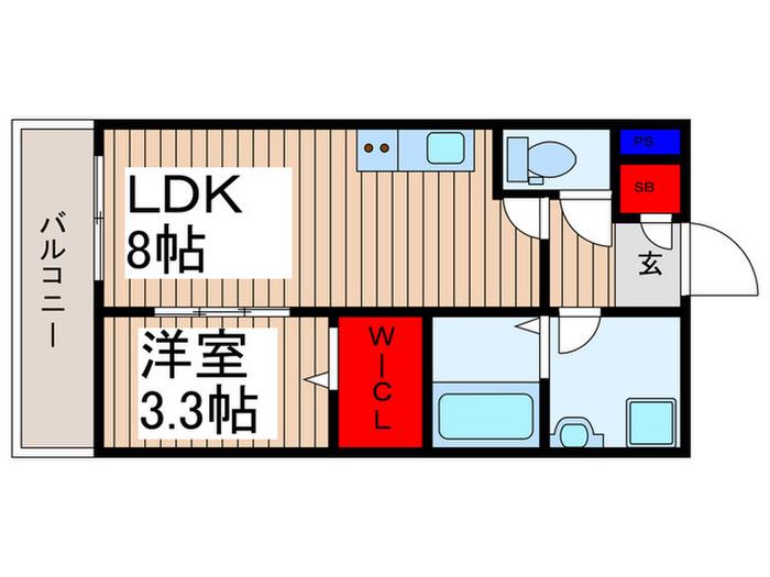 ジーメゾン大宮三橋ミューラ(1LDK/2階)の間取り写真