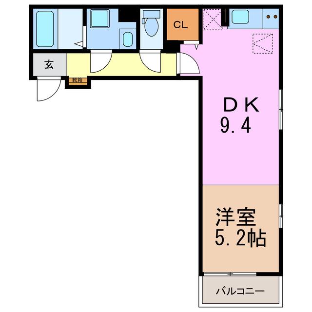 サブマリンSKIII(1DK/1階)の間取り写真