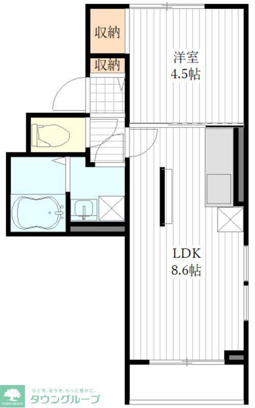 カンターレ 宮城の萩(1LDK/1階)の間取り写真