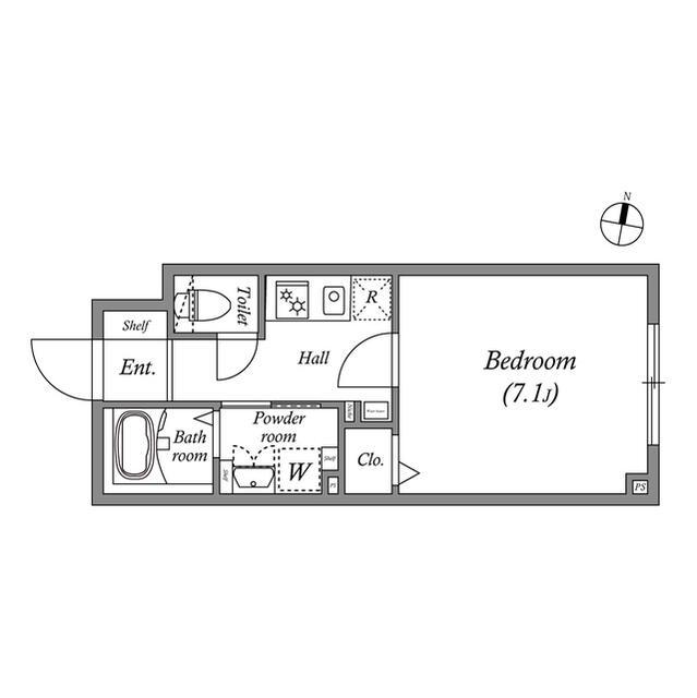 PASEO 渋谷本町(1K/3階)の間取り写真