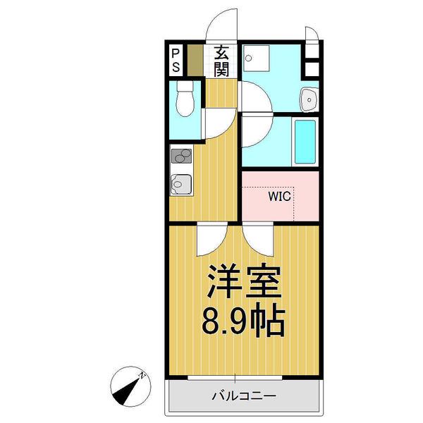 PYXIS(1K/1階)の間取り写真