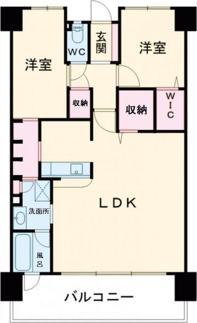 Fステージ豊崎リバーフロント(2LDK/9階)の間取り写真