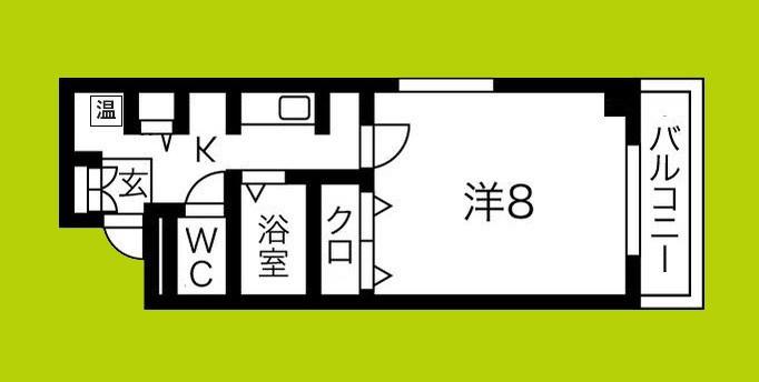 プラディオ蒲生公園(1K/1階)の間取り写真