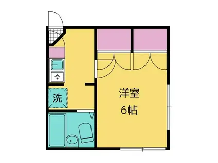 CASA・DOMANI(1K/1階)の間取り写真