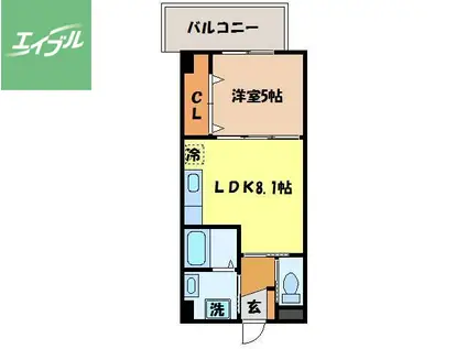 FELICE ACT.1(1LDK/2階)の間取り写真