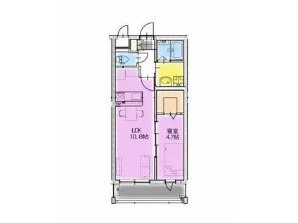 アーベイン潮見(1LDK/4階)の間取り写真