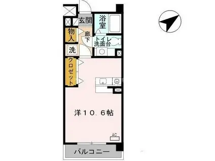 エスタシオン高石(ワンルーム/2階)の間取り写真