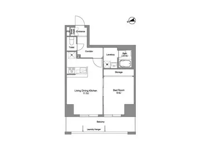 PRIMA STELLA プリマステラ(1LDK/10階)の間取り写真