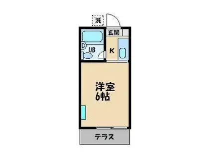 ハウスパストラル(ワンルーム/2階)の間取り写真