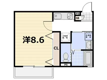 上京区堀出シ町 計画(1K/2階)の間取り写真