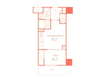 GEMINOS CHIGASAKI(1LDK/4階)の間取り写真