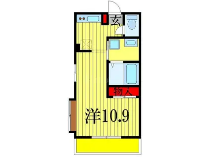 スプリングス弐千(ワンルーム/2階)の間取り写真