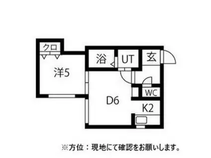 ソティーヌN26(1DK/3階)の間取り写真