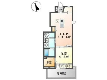 GRAND HOME(1LDK/1階)の間取り写真