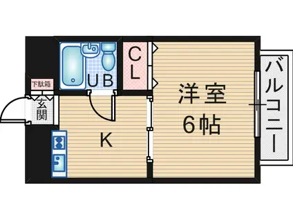 メゾン豊中 PART22(1K/3階)の間取り写真