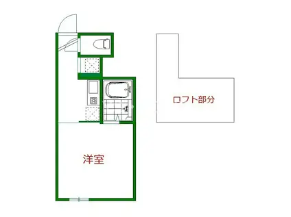 ル・レーヴ亀有(1K/1階)の間取り写真