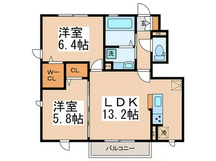 PATTE DE LAPIN(2LDK/1階)の間取り写真