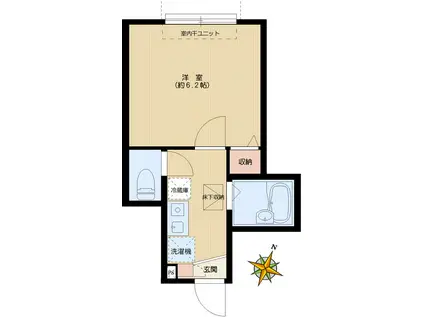 VOLAN(1K/1階)の間取り写真