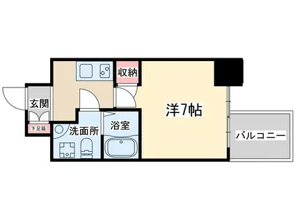 アプリーレ南森町(1K/3階)の間取り写真