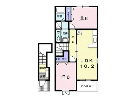 レジデンス・丸栖II(2LDK/2階)の間取り写真