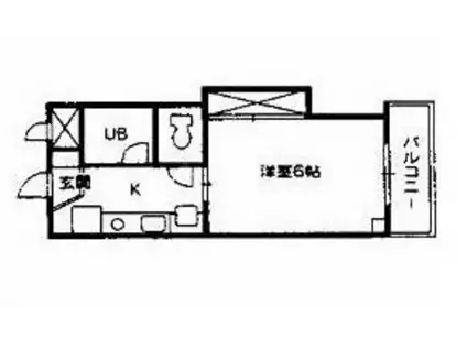 シャインブライト学南(1K/1階)の間取り写真