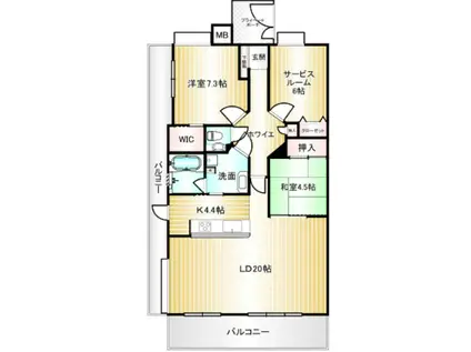 フローレンス府中グランドアーク(2SLDK/12階)の間取り写真