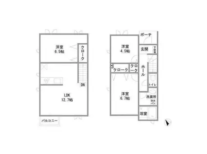 ソレイユ深沢(3LDK/1階)の間取り写真