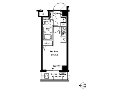 パークアクシス蒲田壱番館(ワンルーム/6階)の間取り写真