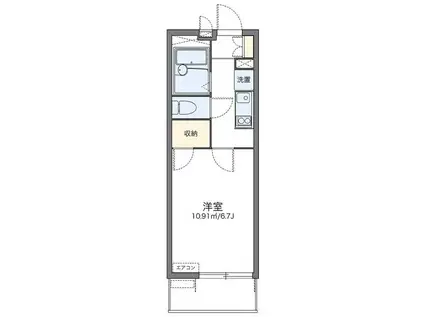 レオパレスリモーネ6(1K/2階)の間取り写真